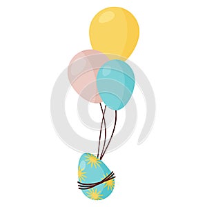 Flying Egg on Three Balloons