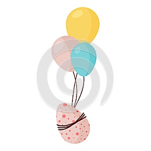 Flying Egg on Three Balloons
