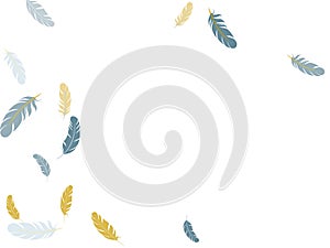 Flying feather elements airy vector design.