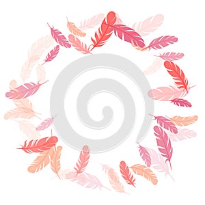 Flying feather elements airy vector design.