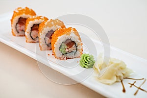Flying fish roe maki