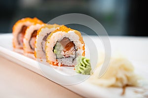 Flying fish roe maki