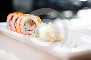 Flying fish roe maki