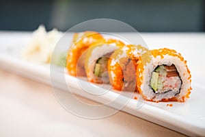 Flying fish roe maki