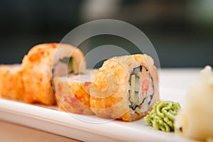 Flying fish roe maki