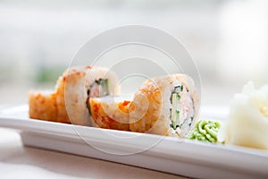 Flying fish roe maki