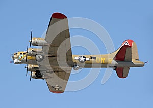 Flying Fortress bomber in flight