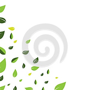 Flying green leaf icon