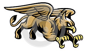 Flying griffin mascot