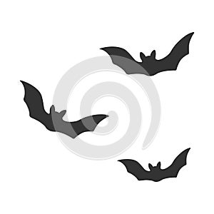 Flying Halloween bats. Vector illustration