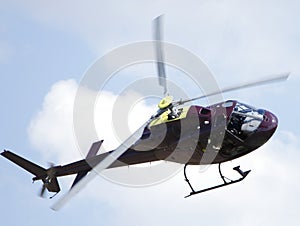 Flying helicopter photo