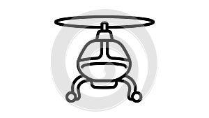 Flying helicopter icon animation