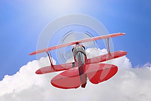 Flying high above the clouds