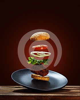 Flying Ingredients Burger