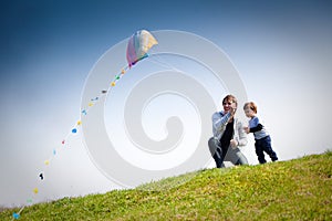 Flying a kite