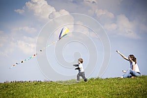 Flying a kite