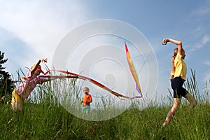 Flying kite