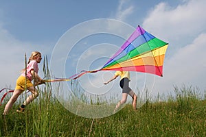 Flying kite