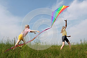 Flying kite photo