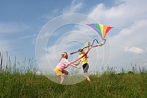 Flying kite
