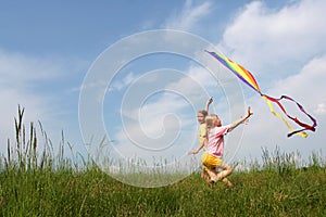 Flying kite