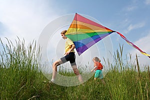 Flying kite