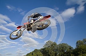 Flying moto from below
