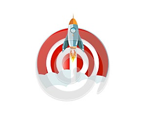 flying off the target concept illustration design