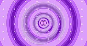 Flying through optical illusion of circles creating abstract tunnel. Pink and purple spectrum. Modern colorful 4k