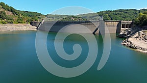 Flying Over The Artificial Reservoir In Minho River - aerial