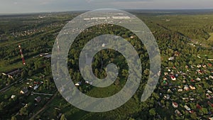 Flying over dacha communities in Russia