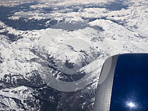 Flying over the Italian Alps