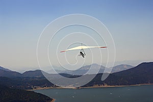 Flying over the lake