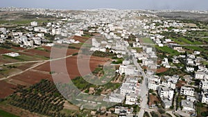 Flying over Palestinian Town