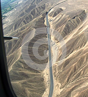 Flying over Panamerican highway