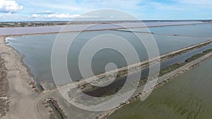 Flying over the pools for salt extraction