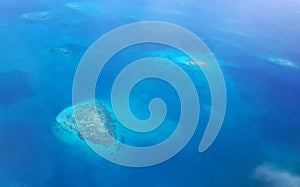 Flying over Tarawa Lagoon, Kiribati