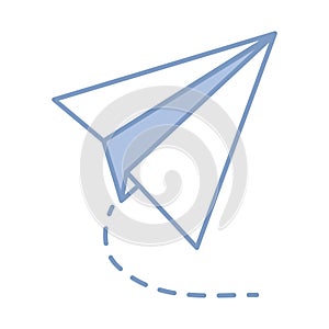 Flying paper plane icon. Vector