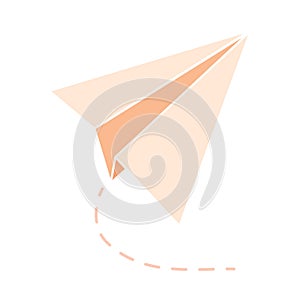Flying paper plane icon. Vector