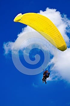 Flying with the paraglide