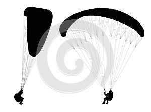 Flying paraglider photo