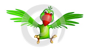 flying Parrot cartoon character