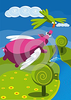 Flying pig