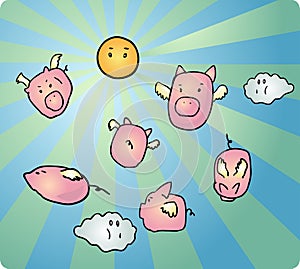 Flying pigs