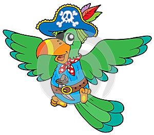 Flying pirate parrot