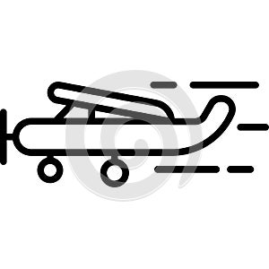 Flying Plane Icon Vector