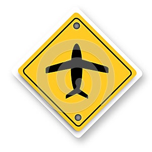 Flying plane sign in concept abstract picture. Business artwork vector graphics
