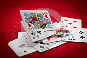 Flying playing cards