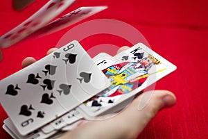 Flying playing cards