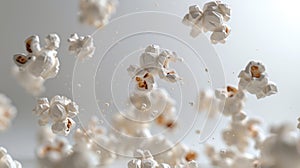 Flying Popcorn Kernels.AI generated image